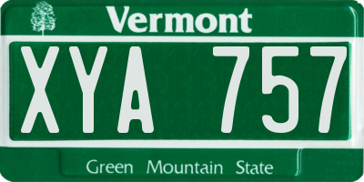 VT license plate XYA757
