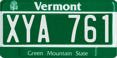 VT license plate XYA761