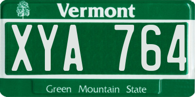VT license plate XYA764