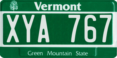 VT license plate XYA767