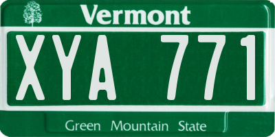 VT license plate XYA771