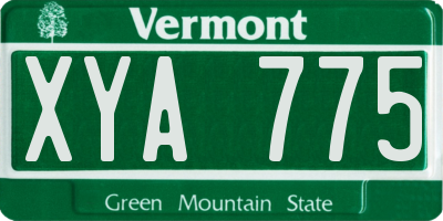 VT license plate XYA775