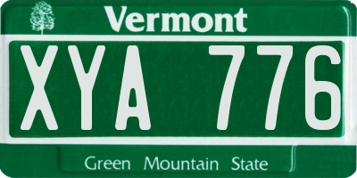 VT license plate XYA776