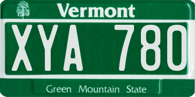 VT license plate XYA780