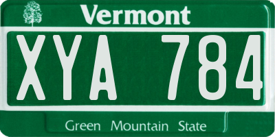 VT license plate XYA784
