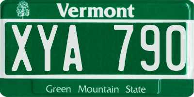 VT license plate XYA790