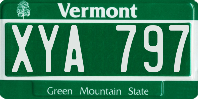 VT license plate XYA797