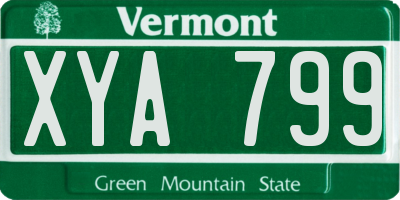 VT license plate XYA799