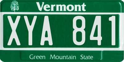VT license plate XYA841