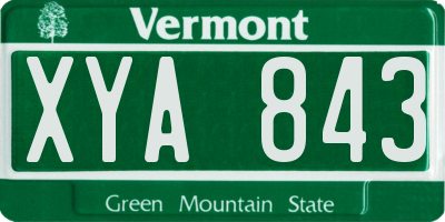 VT license plate XYA843