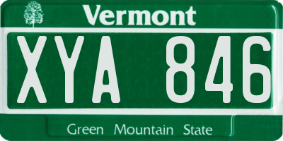 VT license plate XYA846