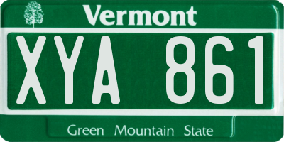 VT license plate XYA861
