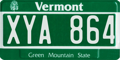 VT license plate XYA864