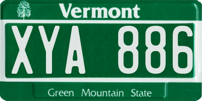 VT license plate XYA886