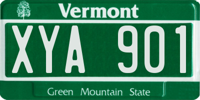 VT license plate XYA901