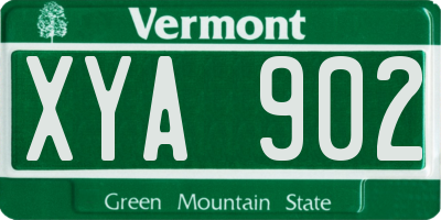 VT license plate XYA902