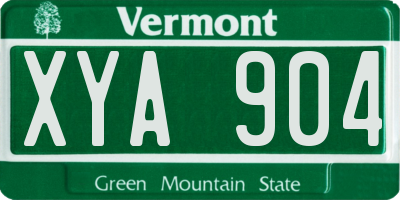 VT license plate XYA904