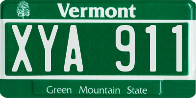 VT license plate XYA911