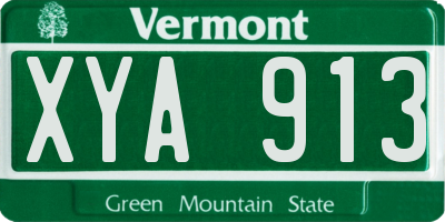 VT license plate XYA913