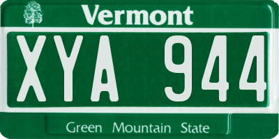 VT license plate XYA944