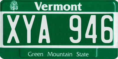 VT license plate XYA946