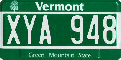 VT license plate XYA948