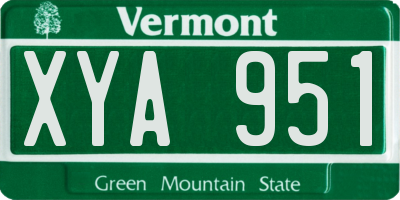 VT license plate XYA951
