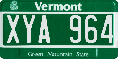 VT license plate XYA964