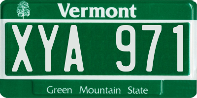 VT license plate XYA971
