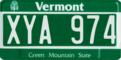 VT license plate XYA974