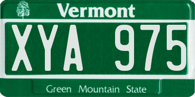 VT license plate XYA975