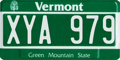 VT license plate XYA979