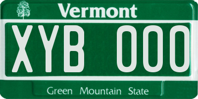 VT license plate XYB000