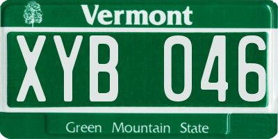 VT license plate XYB046