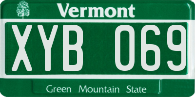 VT license plate XYB069