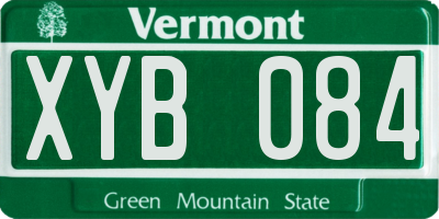 VT license plate XYB084