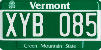 VT license plate XYB085