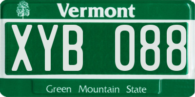VT license plate XYB088
