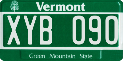 VT license plate XYB090