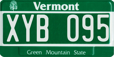 VT license plate XYB095