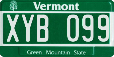 VT license plate XYB099