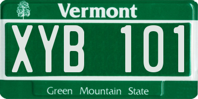 VT license plate XYB101