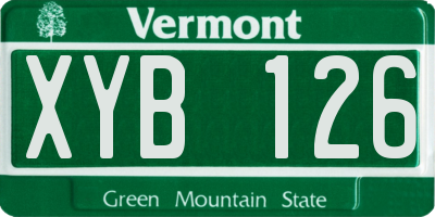 VT license plate XYB126