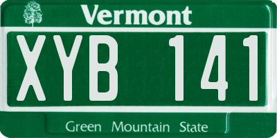 VT license plate XYB141
