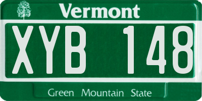 VT license plate XYB148