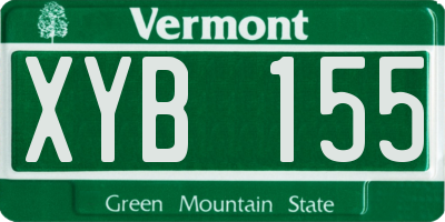 VT license plate XYB155