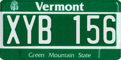VT license plate XYB156