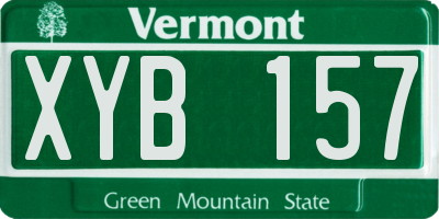 VT license plate XYB157