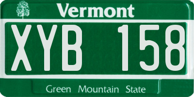 VT license plate XYB158