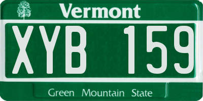 VT license plate XYB159